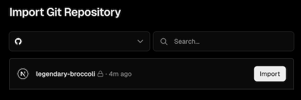 Vercel Git Connection