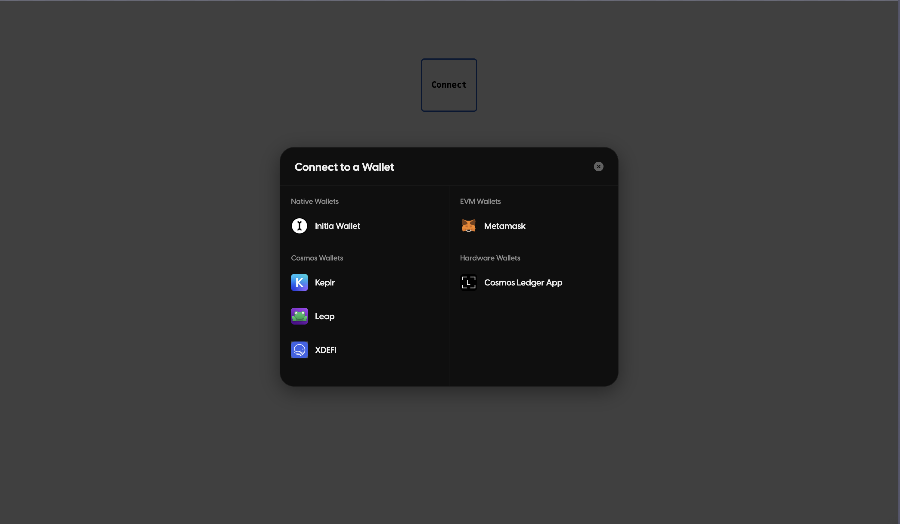 Initia Wallet Widget