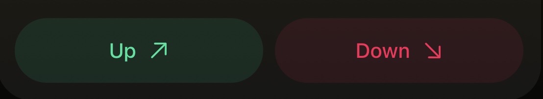 Zoomed-in view of the Up and Down buttons on the Markets list.