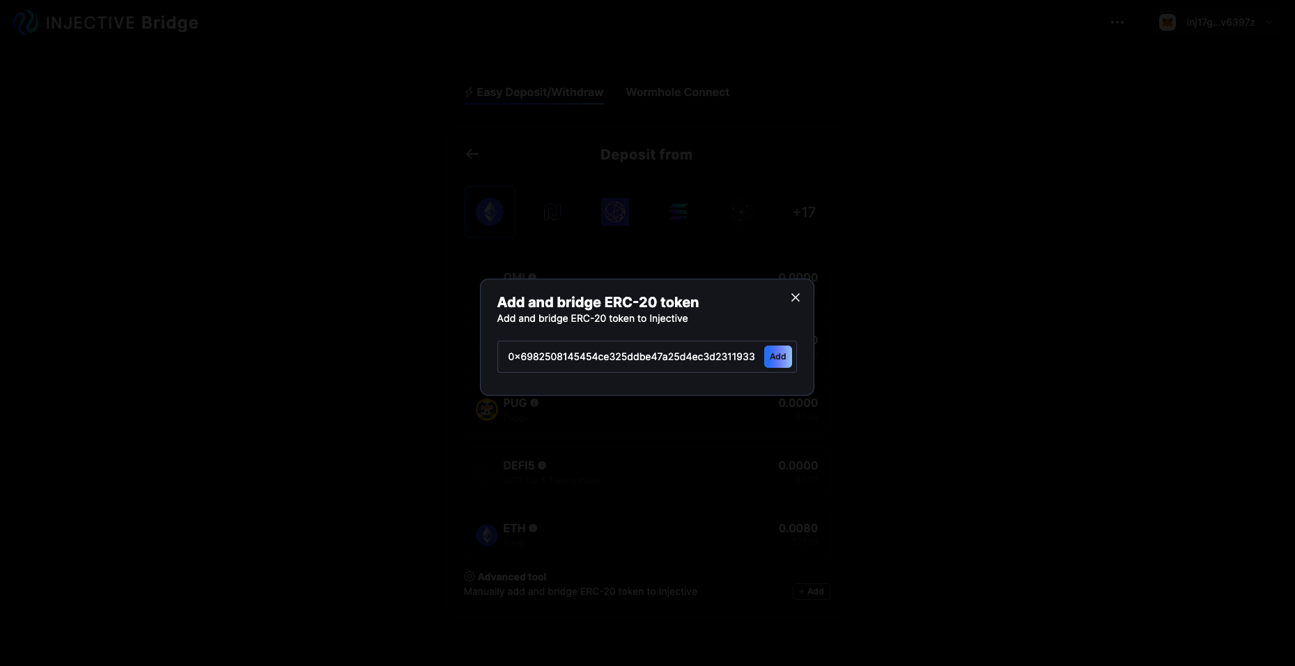 Add Smart Contract Address