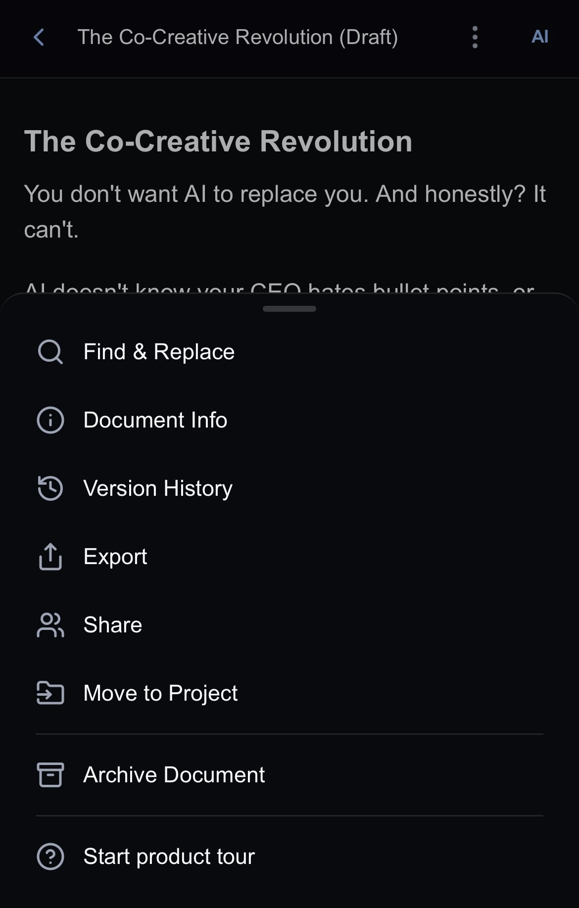 Optionswithin Editor