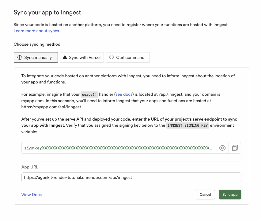Inngest Event Key and Signing Key