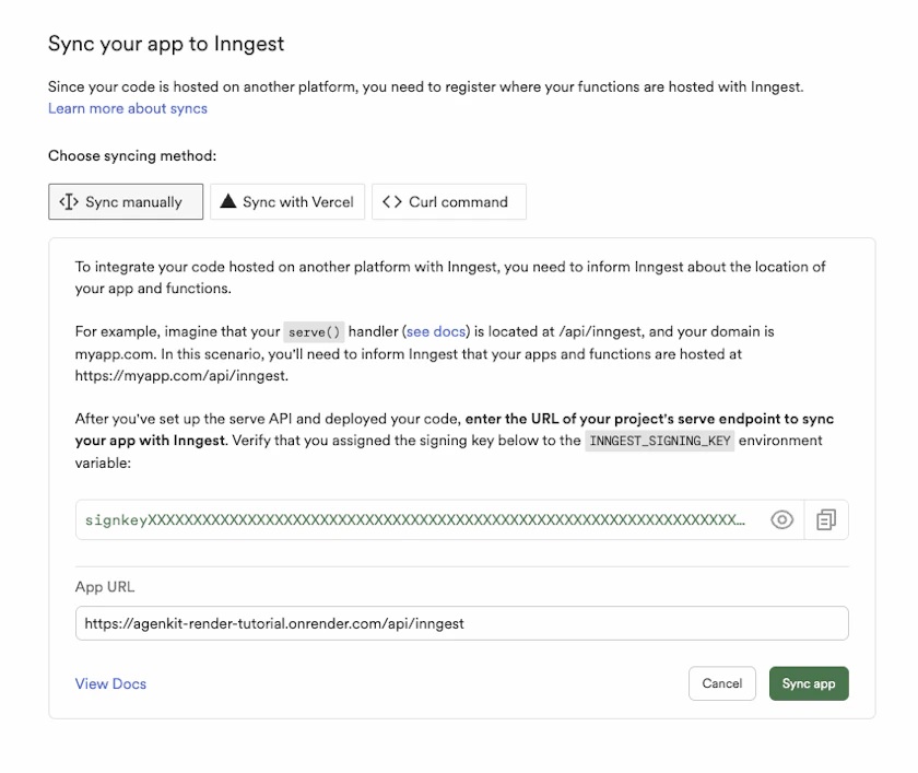 Deployment - AgentKit by Inngest
