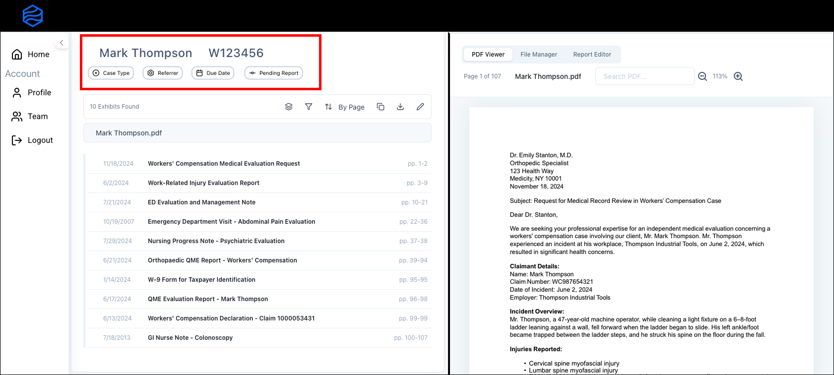 Update case metadata