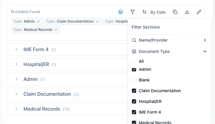 Document Type Filter
