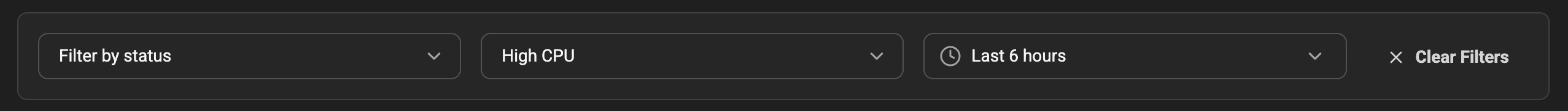 Incidents filters placeholder