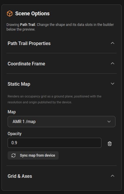 3D static map layer screenshot