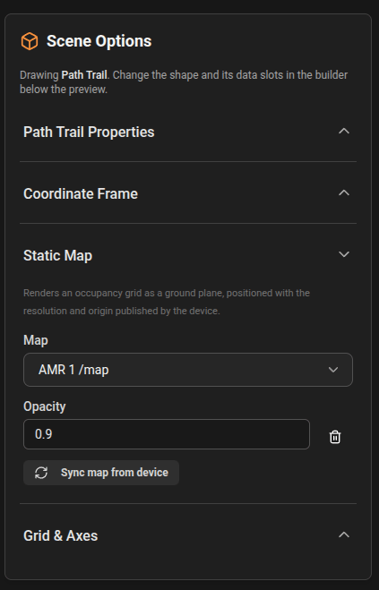 3D static map layer screenshot