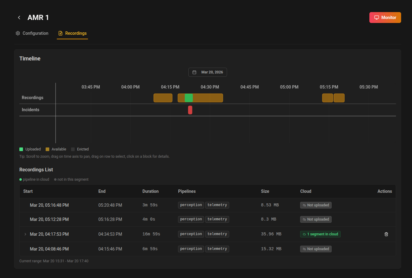 Device Recordings Overview