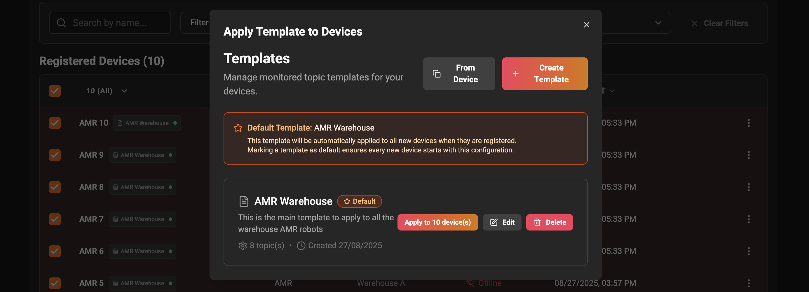 Apply template screenshot
