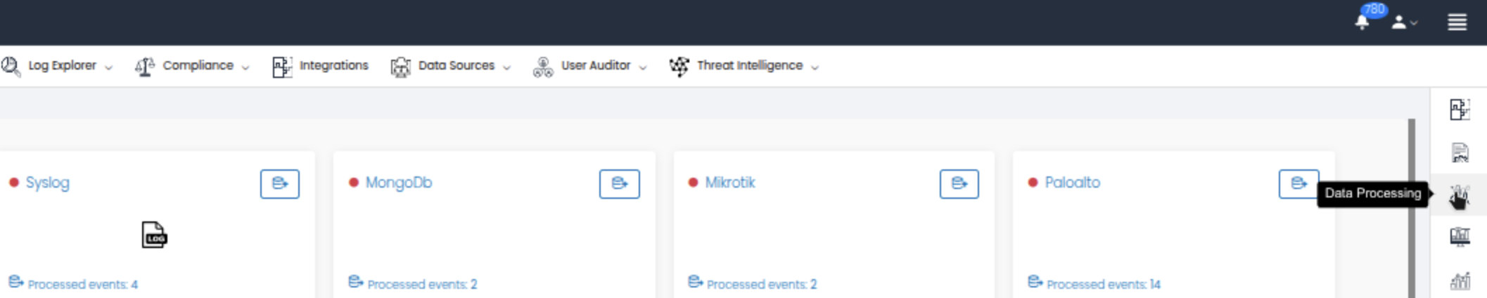 Data Processing Menu