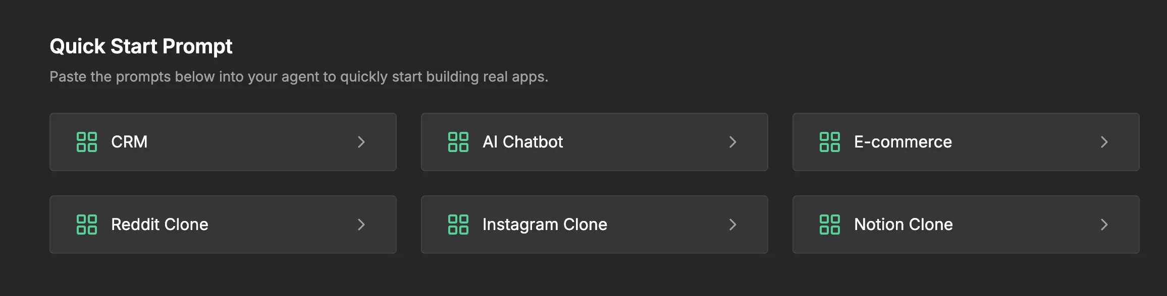 QuickStart Prompts and Templates