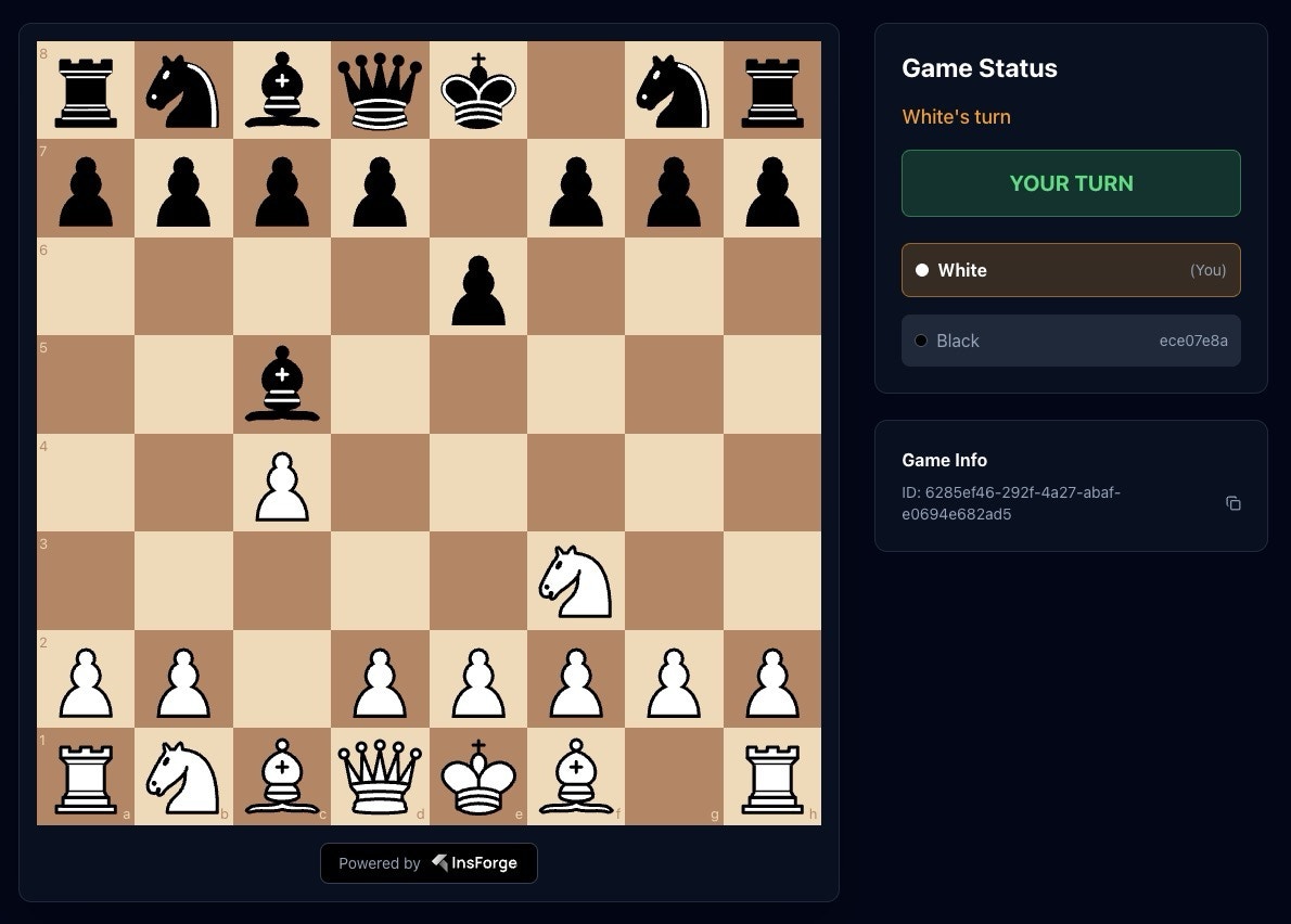 Realtime multiplayer chess game demo