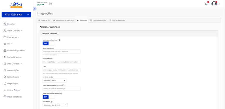 Criar Webhook