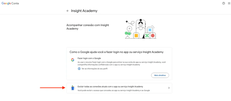 Excluir integração com o App Insight Academy