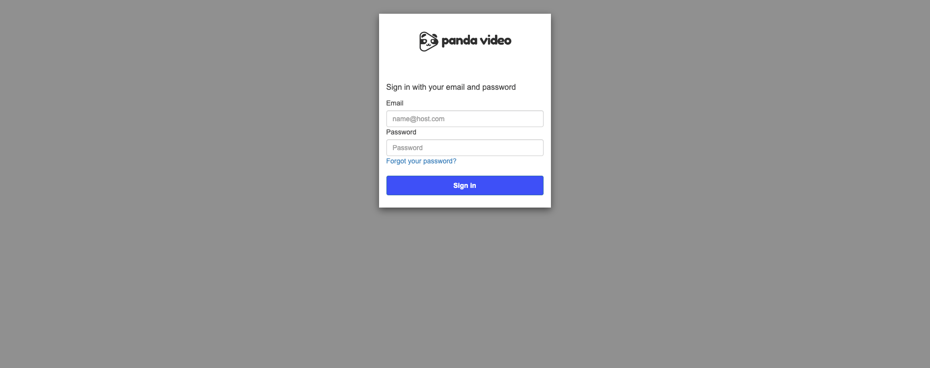 Login Panda Vídeo