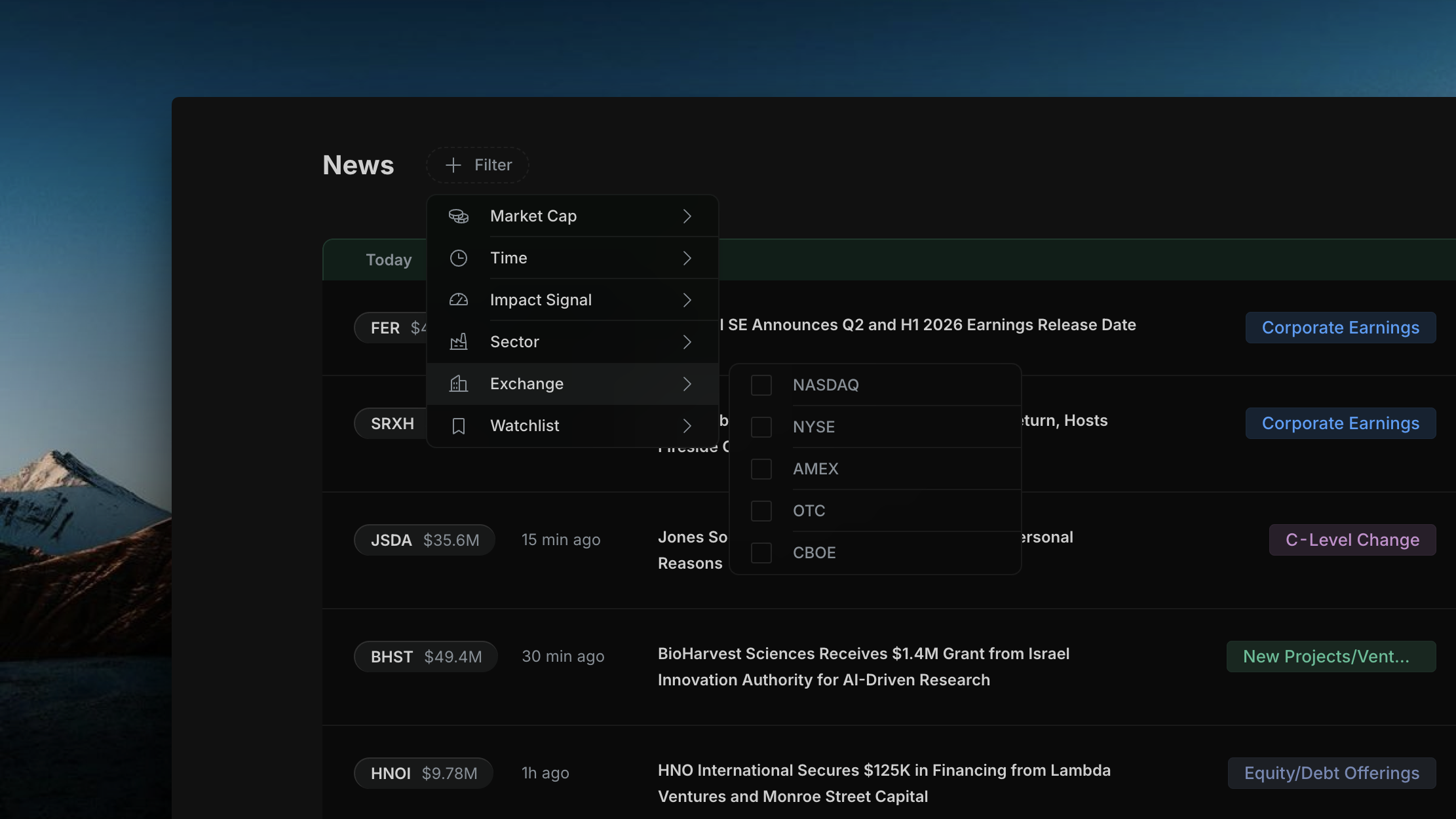 Insighthread Filter Bar