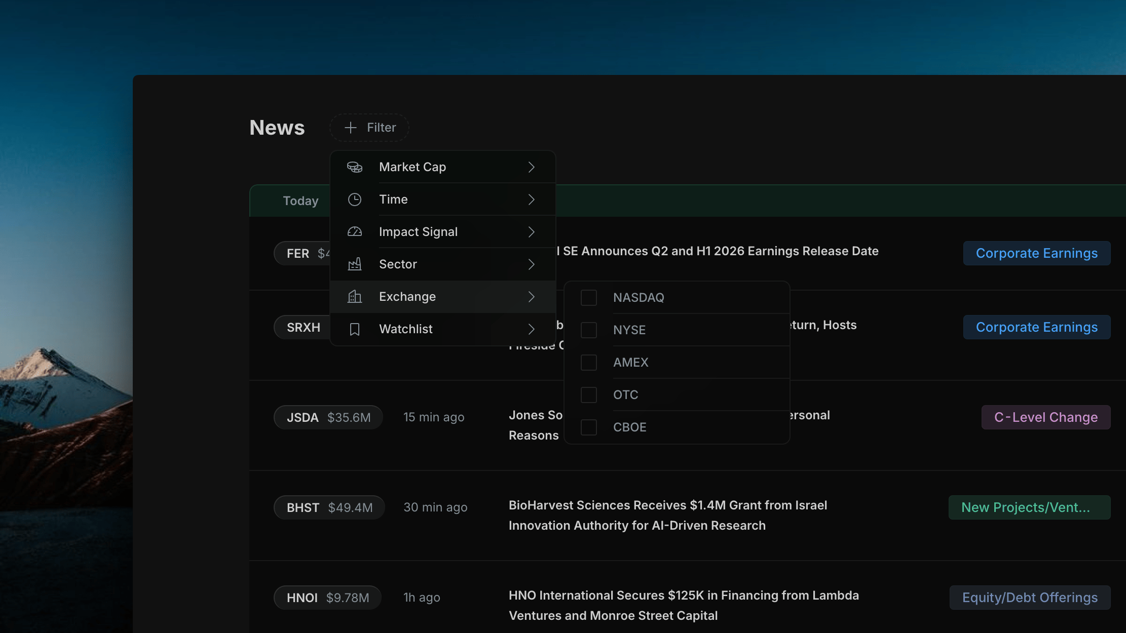 Insighthread Filter Bar