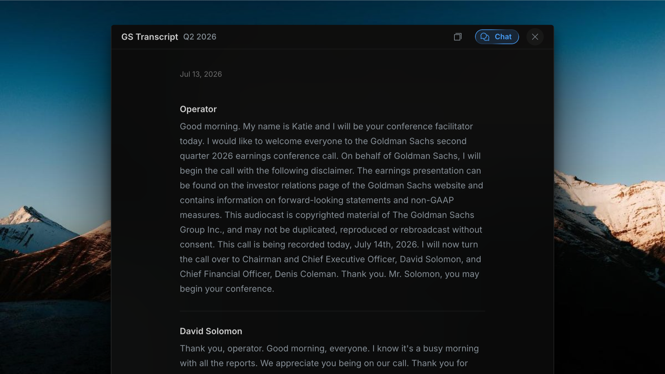 Insighthread Transcript viewer