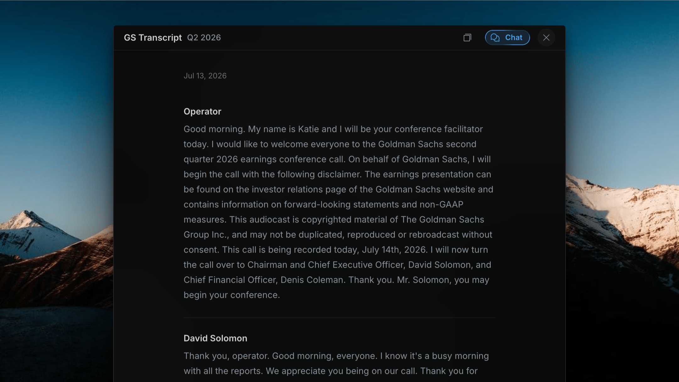 Insighthread Transcript viewer