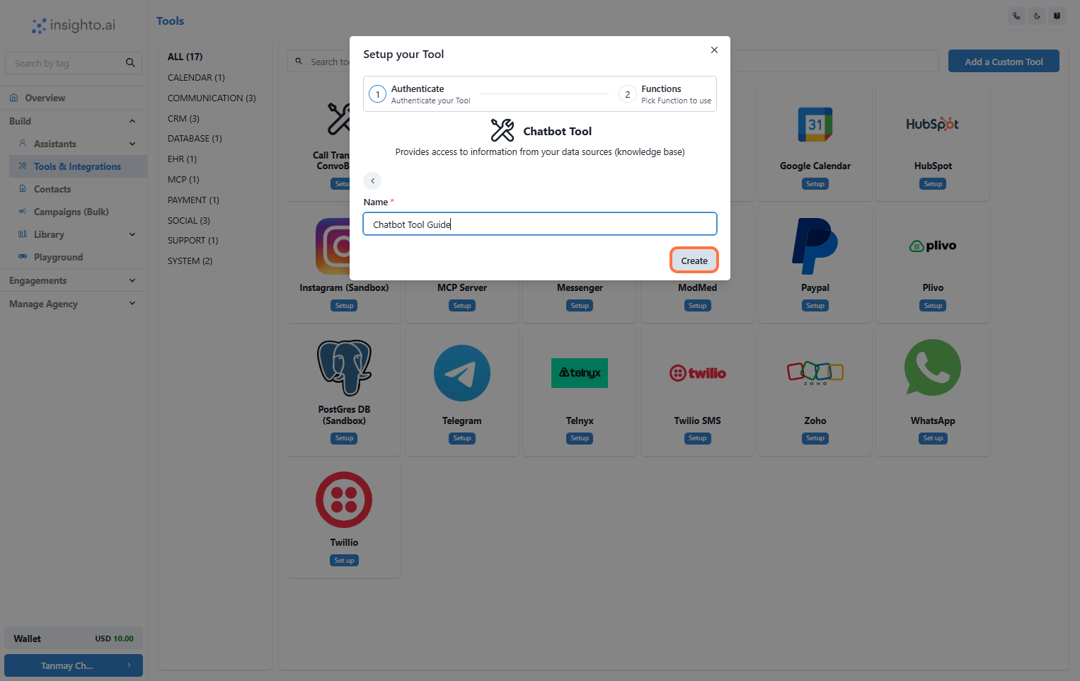 Name Your Configuration and Click Create