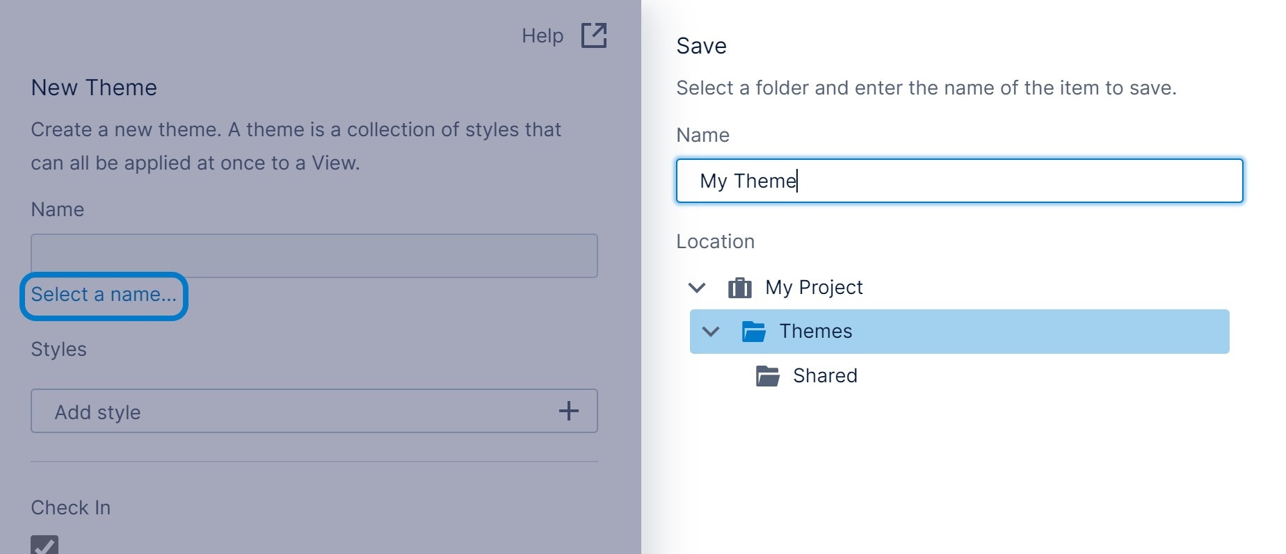 Enter a file name for the theme Enter a file name for the theme