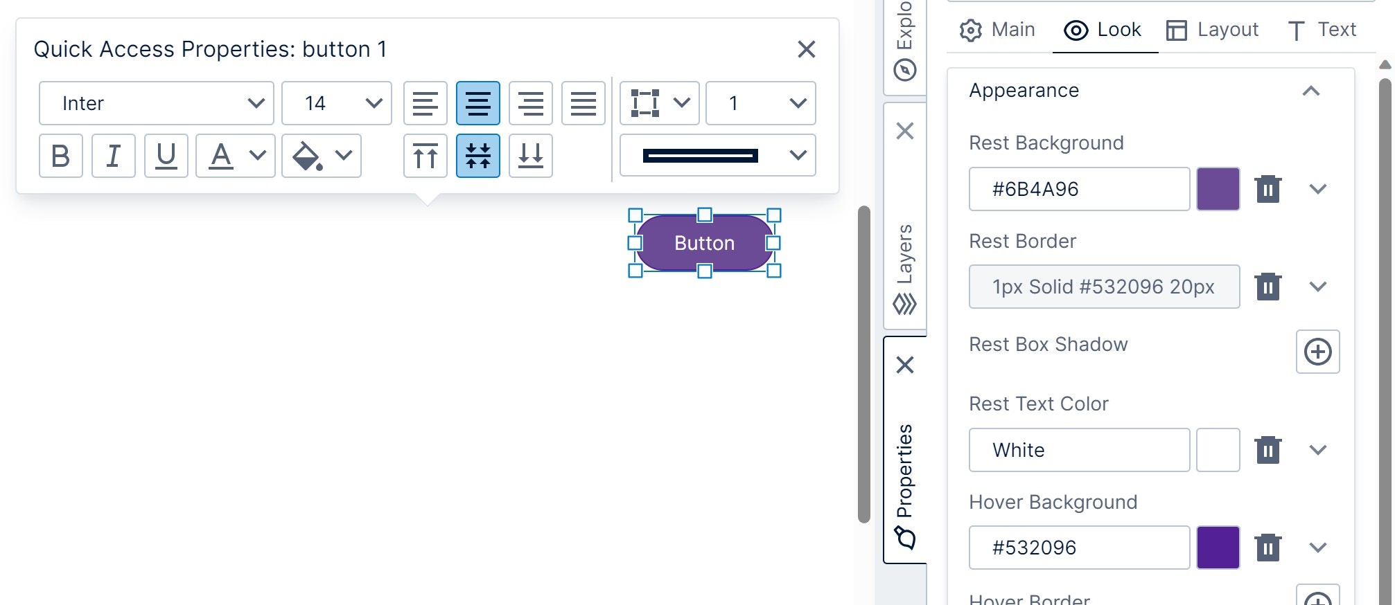 Change button appearance