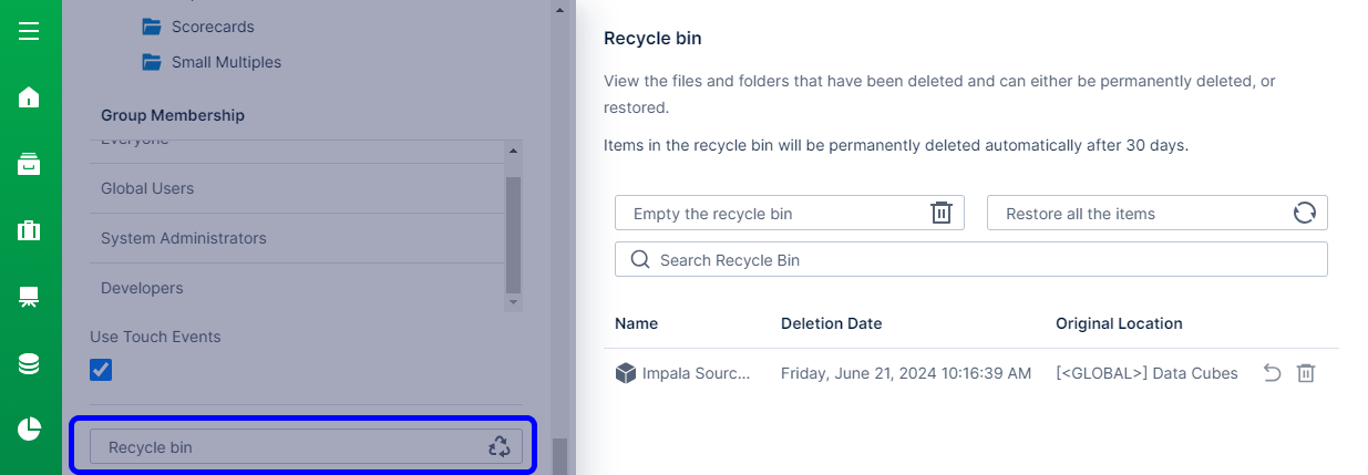 Recycle bin Recycle bin