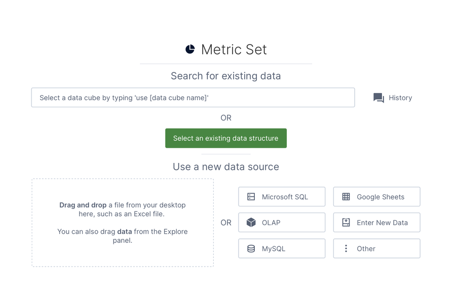 Selecting and Grouping Data > Choose Data Source Selecting and Grouping Data > Choose Data Source