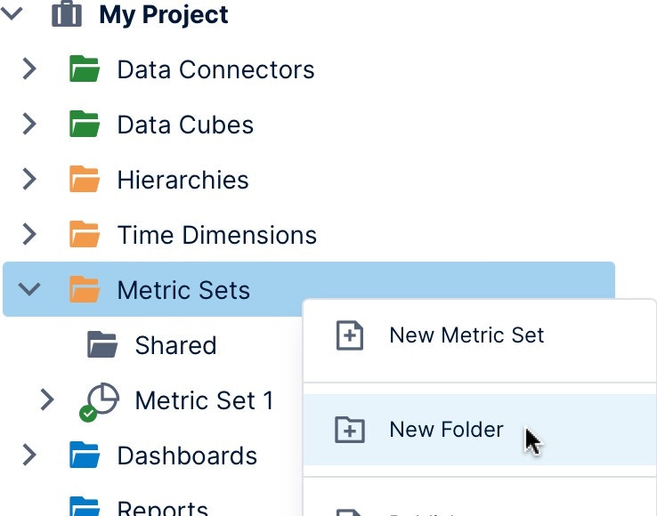 Create a new sub-folder Create a new sub-folder