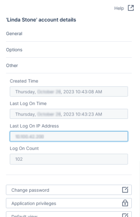 Account Details work area Update and edit user account information using this work area.