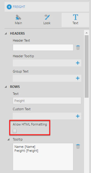 Allow HTML formatting