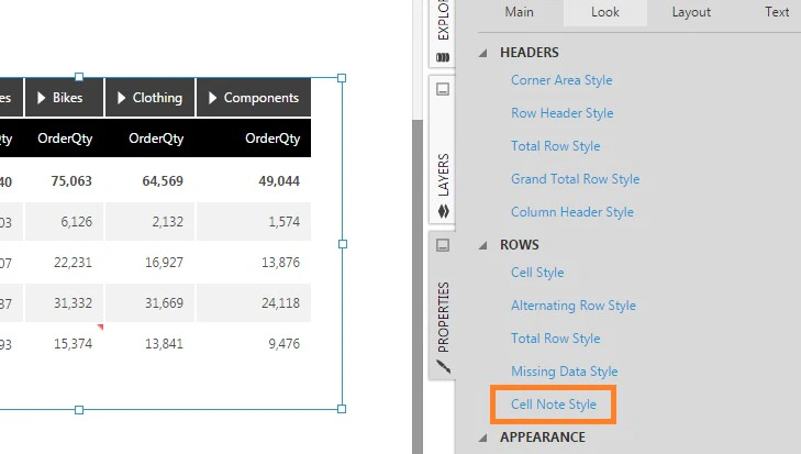 Click Cell Note Style