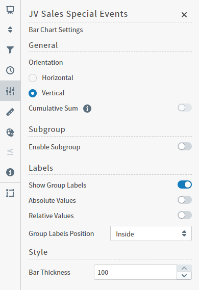Adjust settings for your bar chart here