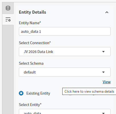 Use this work area to view information about the relationships in your selected schema