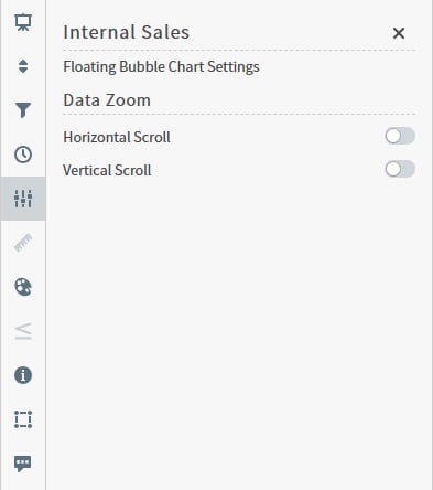 Adjust settings for your floating bubble chart here