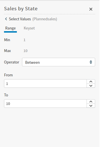 Define your range of values here