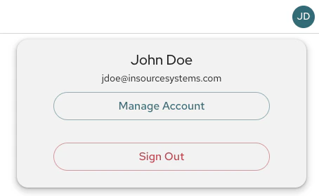 Account Menu Header