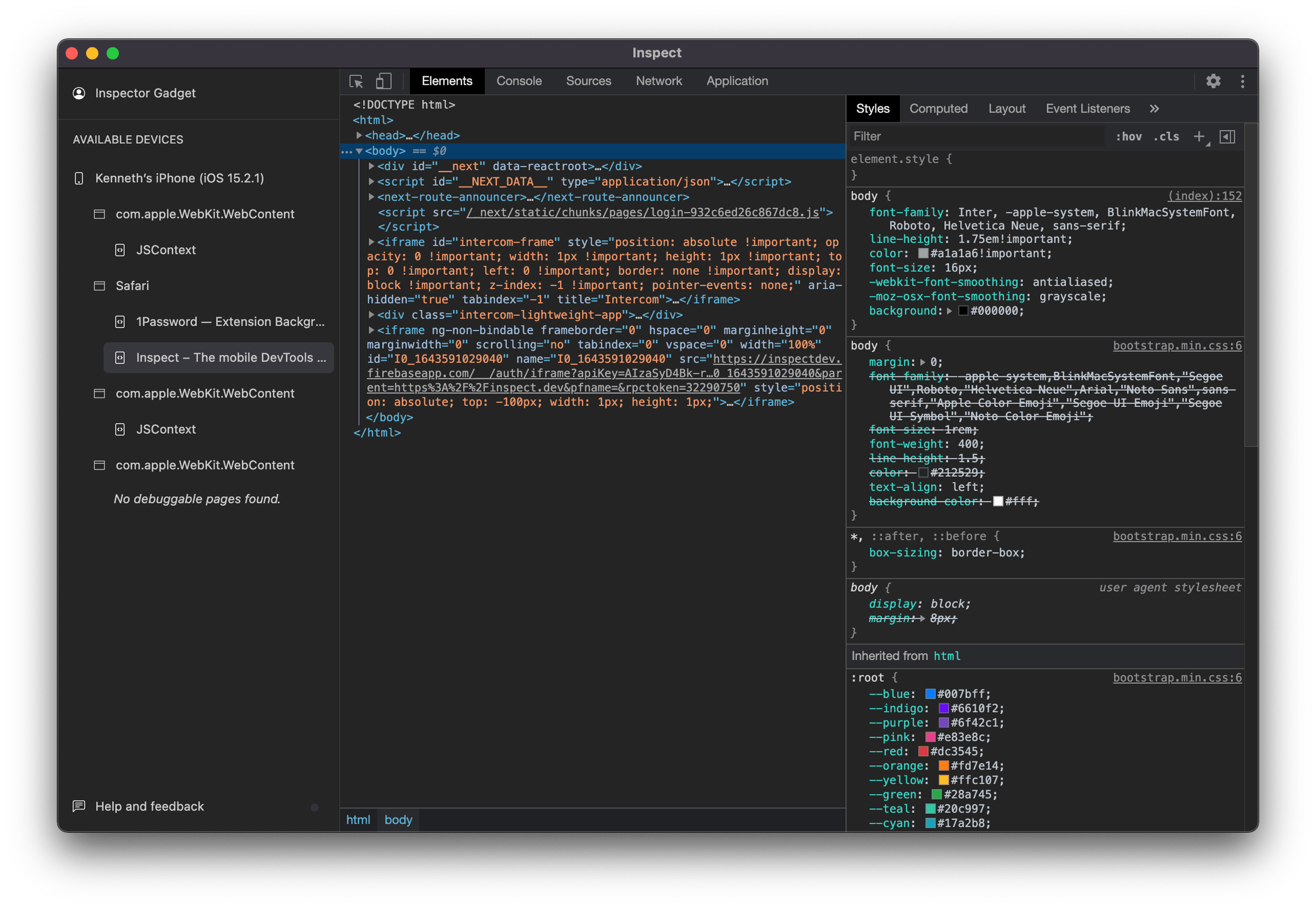 How to debug mobile websites on iOS devices with Inspect - Inspect ...