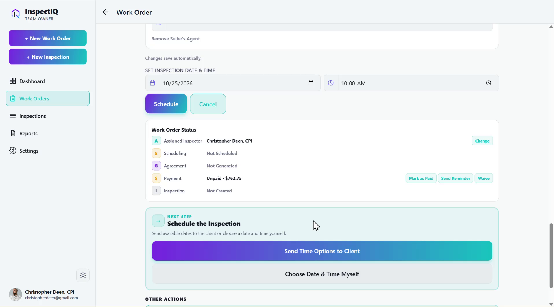 Work Order Details
