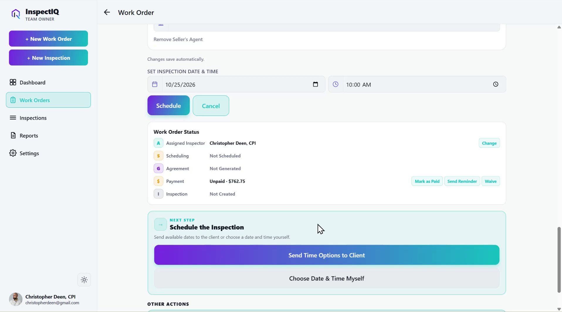Work Order Details