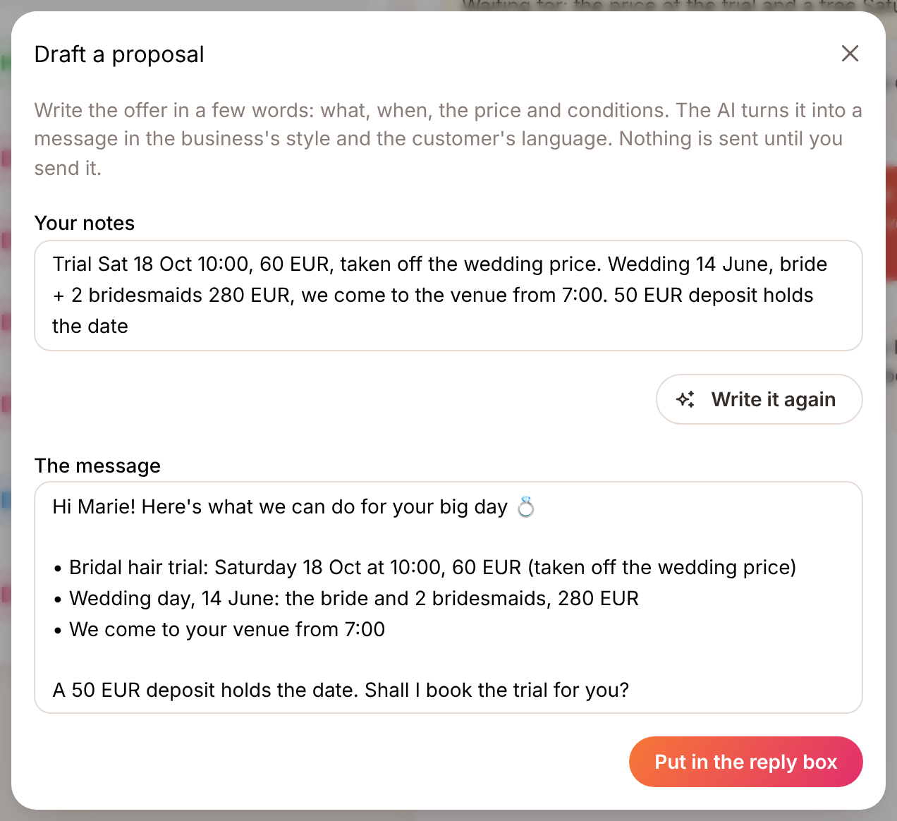 Draft a proposal