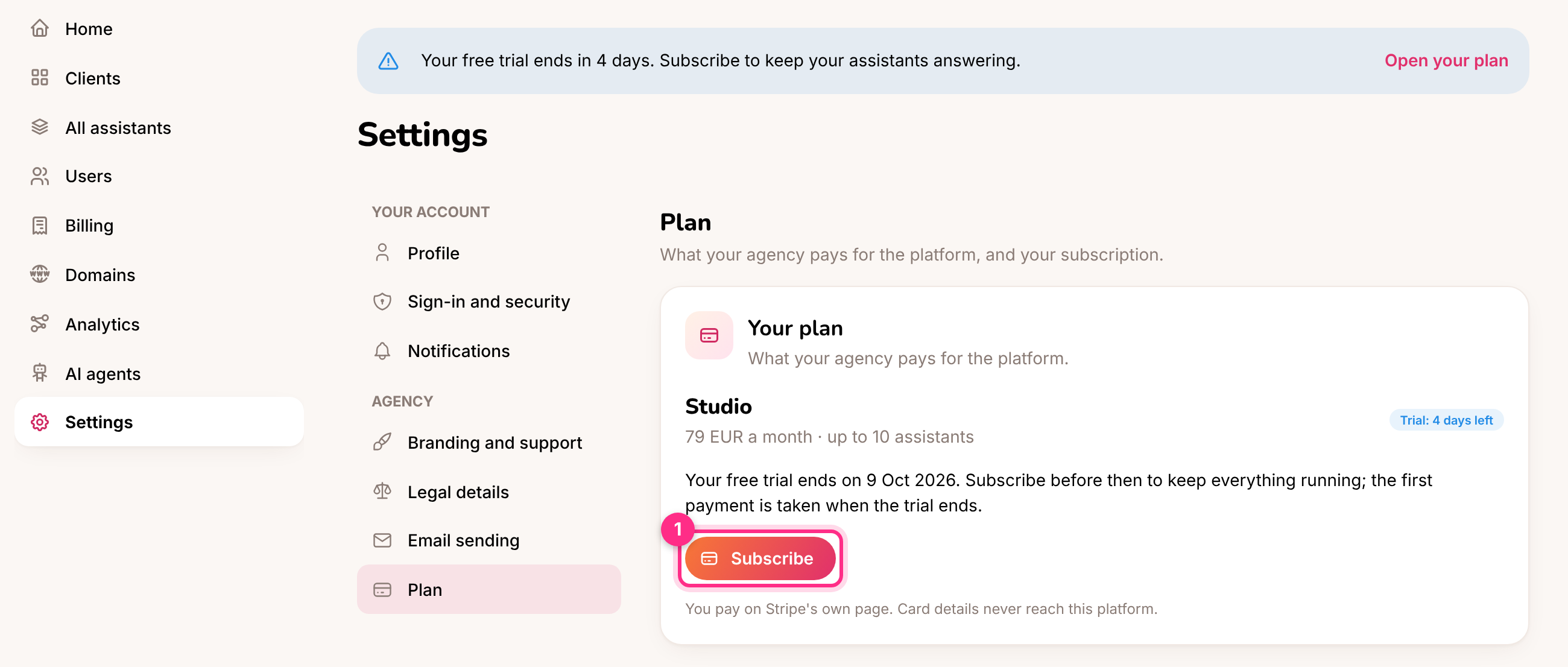 Settings, Plan