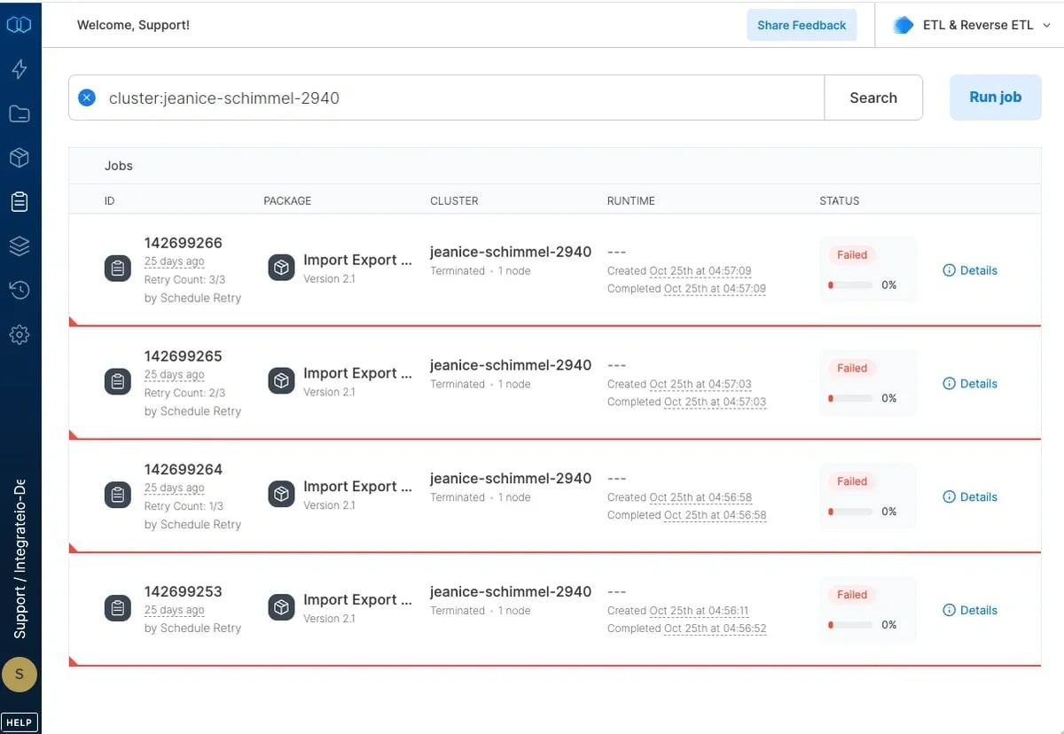 Cluster search