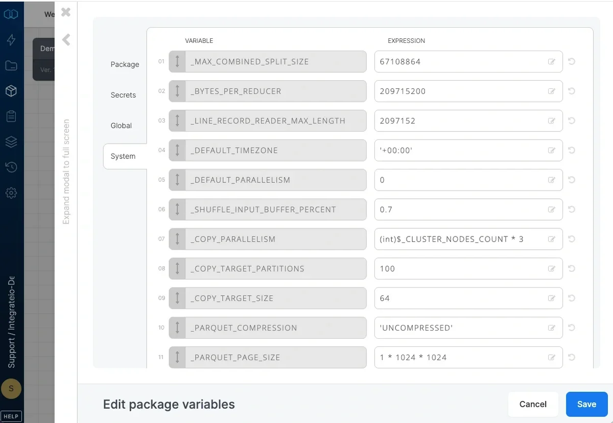 System variable with default value that can be overridden