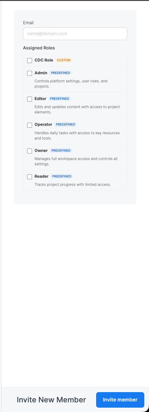 Role creation form with the Custom preset, all-scope, and the Global Permissions section visible
