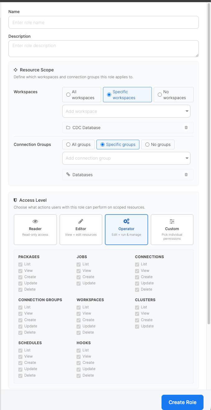 Invite New Member dialog showing the Assigned Roles picker with custom and predefined role badges