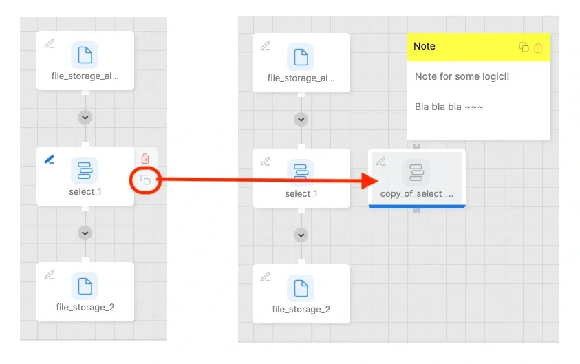 Black duplicate icon appearing on component hover