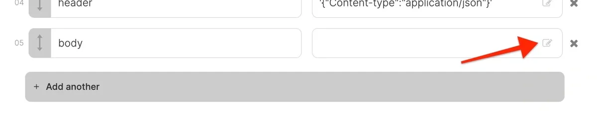 Expression Editor opened for the body variable
