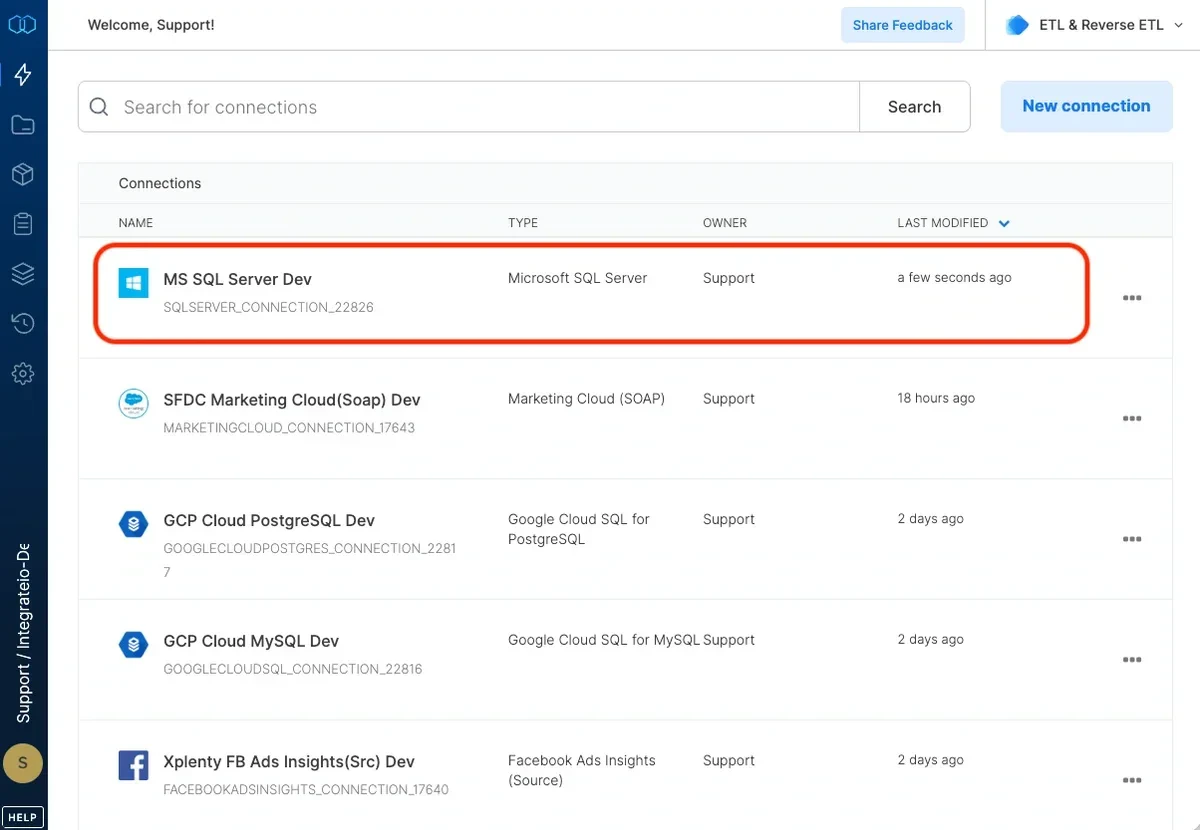 Successful SQL Server connection test confirmation